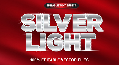 Silver Light 3d editable text style Template 3d 3d text effect branding design editable font effect graphic design light lighting effect neon silver silver font silver light text effect silver text silver type typo typography vector vector text vector text mockup