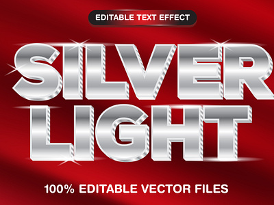 Silver Light 3d editable text style Template 3d 3d text effect branding design editable font effect graphic design light lighting effect neon silver silver font silver light text effect silver text silver type typo typography vector vector text vector text mockup