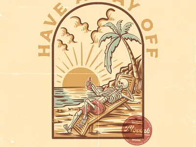 Vintage Have A Day Off Hand Drawn Illustration branding graphic design illustration logo mountain nature t shirt design tshirt design vector