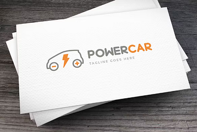Power Car logo template branding graphic design
