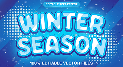 Winter Season 3d editable text style effect 3d 3d text effect cold font cold season design fog font effect graphic design illustration season text seasonal text snow vector vector text vector text mockup winter coming winter font winter season text winter text winter text effect