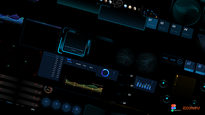 🕹️ Cyber Space Game UI Concept by econev app assets branding cyber design econev evgheniiconev figma game graphic design illustration lizzardlab logo ui ux vector