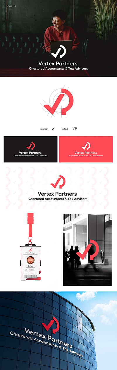 Vertex Partners branding graphic design logo