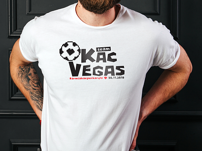 Kac Vegas T-shirt charity csr front label soccer tournament vegas wear white