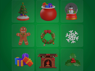 Christmas 3D Icon set 3d 3d icons blender christmas christmas 3d icon christmas fireplace christmas gifts christmas gifts icon christmas globe christmas icons christmas presents christmas tree frost gift bag gingerbread icons illustration merry christmas santa gift bag xmas