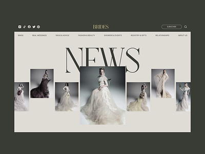 Brides Magazine | News Website Redesign animation design ui ux web