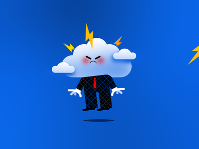 Mr. Storm character design flat icon illustration illustrator logo ui vector waldek