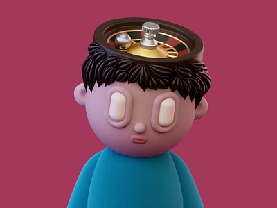 Feeling lucky 3d c4d character illustration render