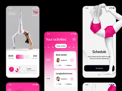 Fitness — App Design app design fitness fitness club health mobile mobile app onboarding sport ui ux