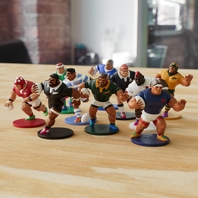 3D Rugby Characters 3d characters cup object print rugby union world