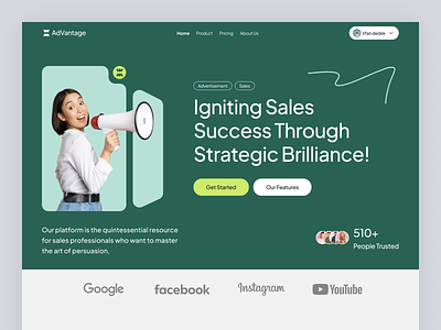 AdVantage -Advertisement Landing Page ads advertisement advertisement landing page course digital marketing landing page digitsl ads digitsl marketing landing page landing page design marketing marketing landing pahe sales sales landing page ui ux web site wesbsite ads wesbsite advertisement