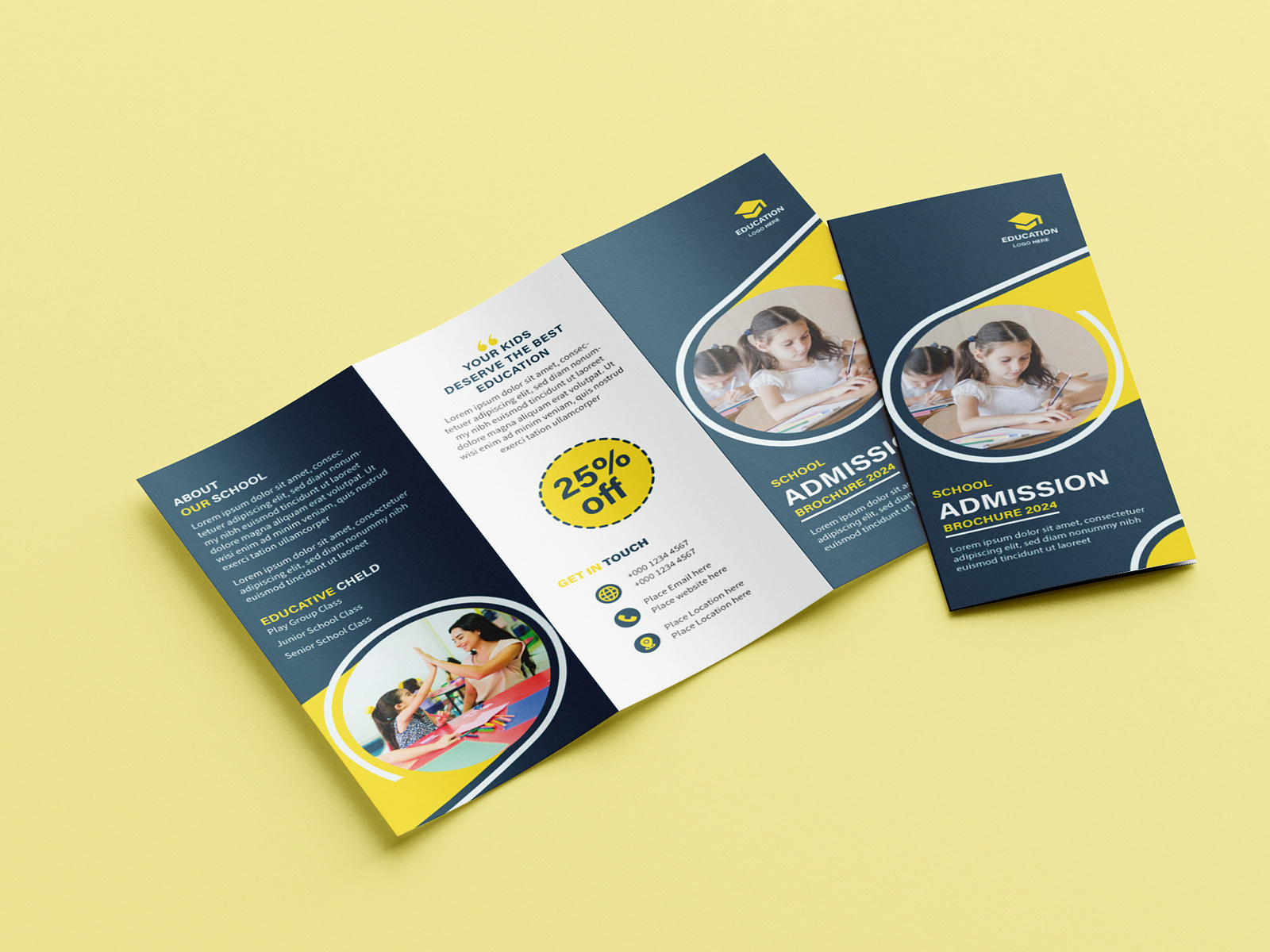 School Admission Tri-Fold Brochure Design by Jenuk Akter on Dribbble