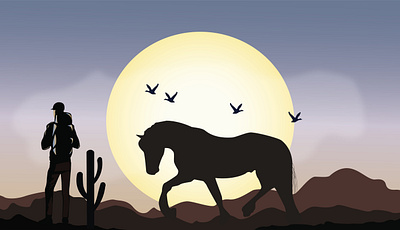 Horse Illustration 3d animation app design graphic design illustration vector