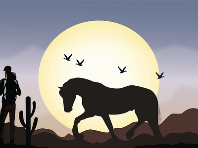 Horse Illustration 3d animation app design graphic design illustration vector