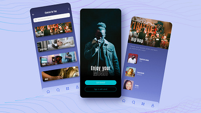 Music App own idea app mobile mobile design ui ux uxui