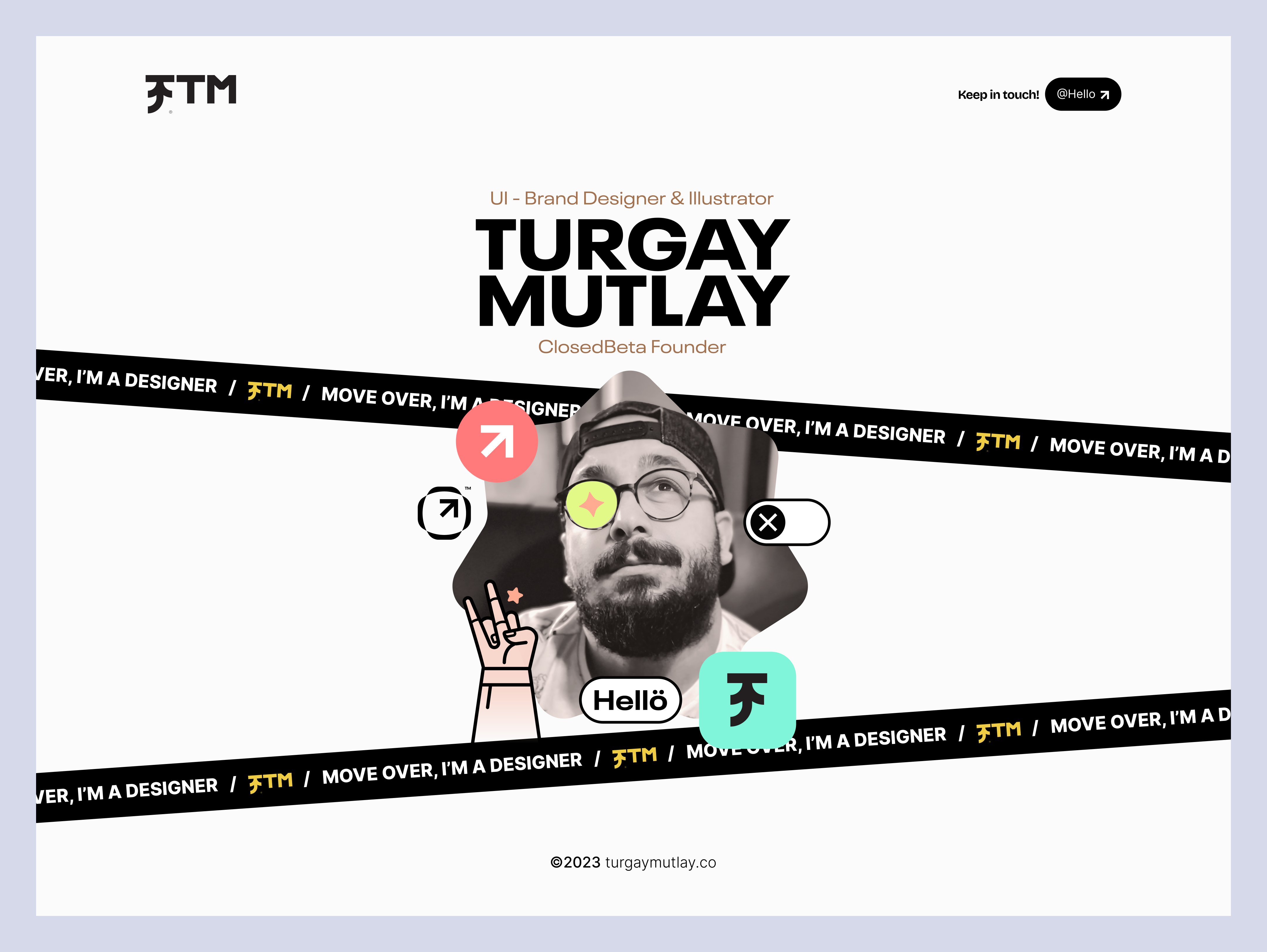 Framer / Personal Page animation branding framer hello icon illustration logo nocode personal portfolio spark tool ui visual web