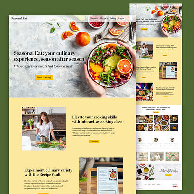 DailyUI #003 - Landing page cooking cookingclasses dailyui dailyui003 landingpage landingpagedesign onlineclasses ui webdesign website