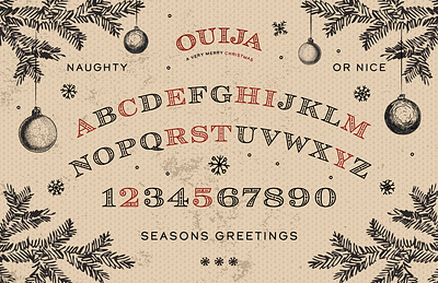 a very spooky christmas christmas design graphic design holidays ouija board spooky christmas vector