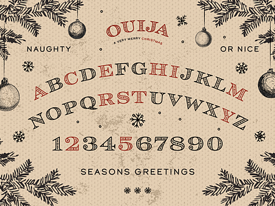 a very spooky christmas christmas design graphic design holidays ouija board spooky christmas vector