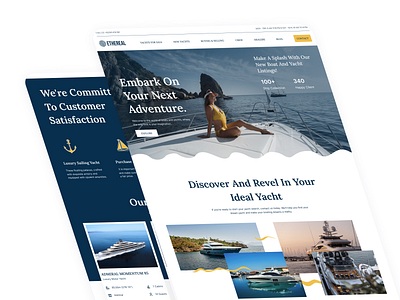 ETHEREAL - Yacht Selling Website boat clear creative figma minimal sea sell ship ui ux water webdesign yacht