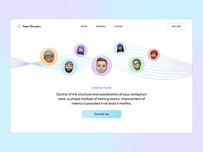 Day 003 · Landing Page · Daily UI landing page memoji team ui web weve