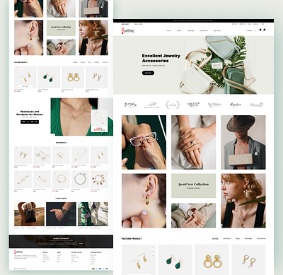 Jewelry e-commerce website design app branding design graphic design illustration logo saas ui ux vector