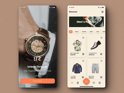 E-commerce mobile UI/UX design for Fashion Store app appdesigninspo branding clothing digitalfashion e commerce fashion fashionui figma graphic design illustration mobile mobile design mobileapp ui uiux uiux design userexperience uxtrends visualdesign