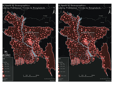 The Spark of Demographics: Bangladesh arcgis cartography esri firelfy vector