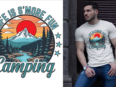 Mountain T-shirt Design 3d best t shirt designs branding design graphic design logo motion graphics mountain t shirt design t shirt design.