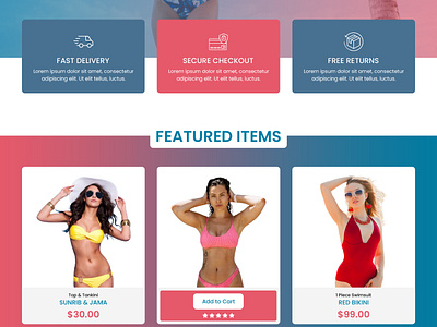 Online Bikini Store UI Design design ecommerce bikini store design ecommerce ui online bikini store online bikini store ui ui ui design
