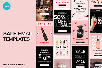 Sale Email Marketing Bundle - Canva black friday emails cyber emails editable email template email marketing fashion email template mailchimp template pink email template product marketing email sale email sale email template sale marketing sales brochure