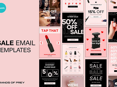 Sale Email Marketing Bundle - Canva black friday emails cyber emails editable email template email marketing fashion email template mailchimp template pink email template product marketing email sale email sale email template sale marketing sales brochure