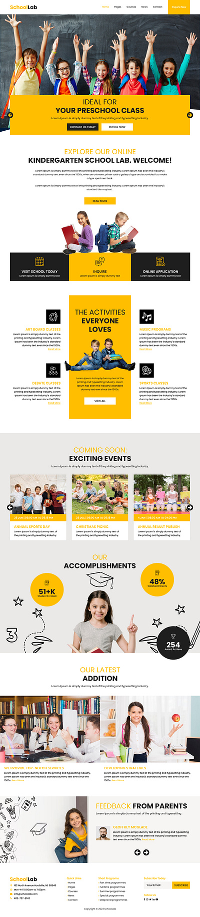 Homepage UI Design for School Website design school web design ui school website design school website homepage design school website ui design ui ui design