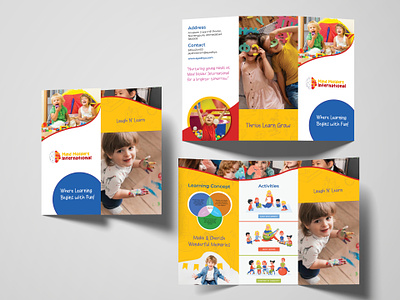 Brochure Design for School 🎒 branding graphic design logo logo design menu design trifold trifold design