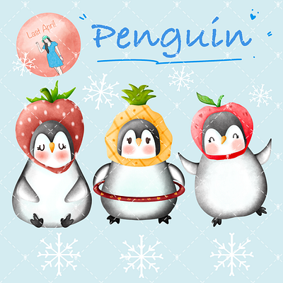 Fruit Penguin animal animation branding design fruit graphic design ice illustration logo penguin snow ui vector ภาพถ่าย รูปภาพ