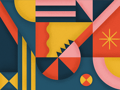 Citrus Mirage abstract design geometric pattern