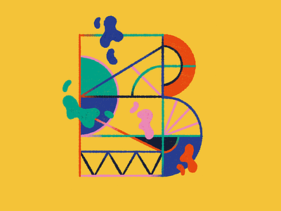 36 Days of Type 2022 - Letter B 36daysoftype abstract geometric illustration type typedesign