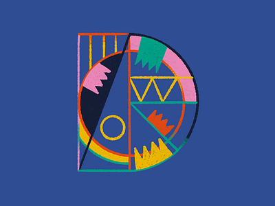 36 Days of Type 2022 - Letter D 36daysoftype abstract geometric illustration type typedesgin