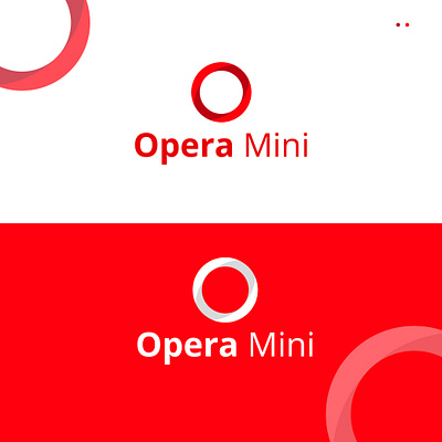 Opera Mini New Logo 3d logo logo logog design minimalist minimalist logo opera mini logo unique logo