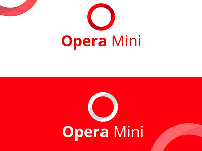 Opera Mini New Logo 3d logo logo logog design minimalist minimalist logo opera mini logo unique logo