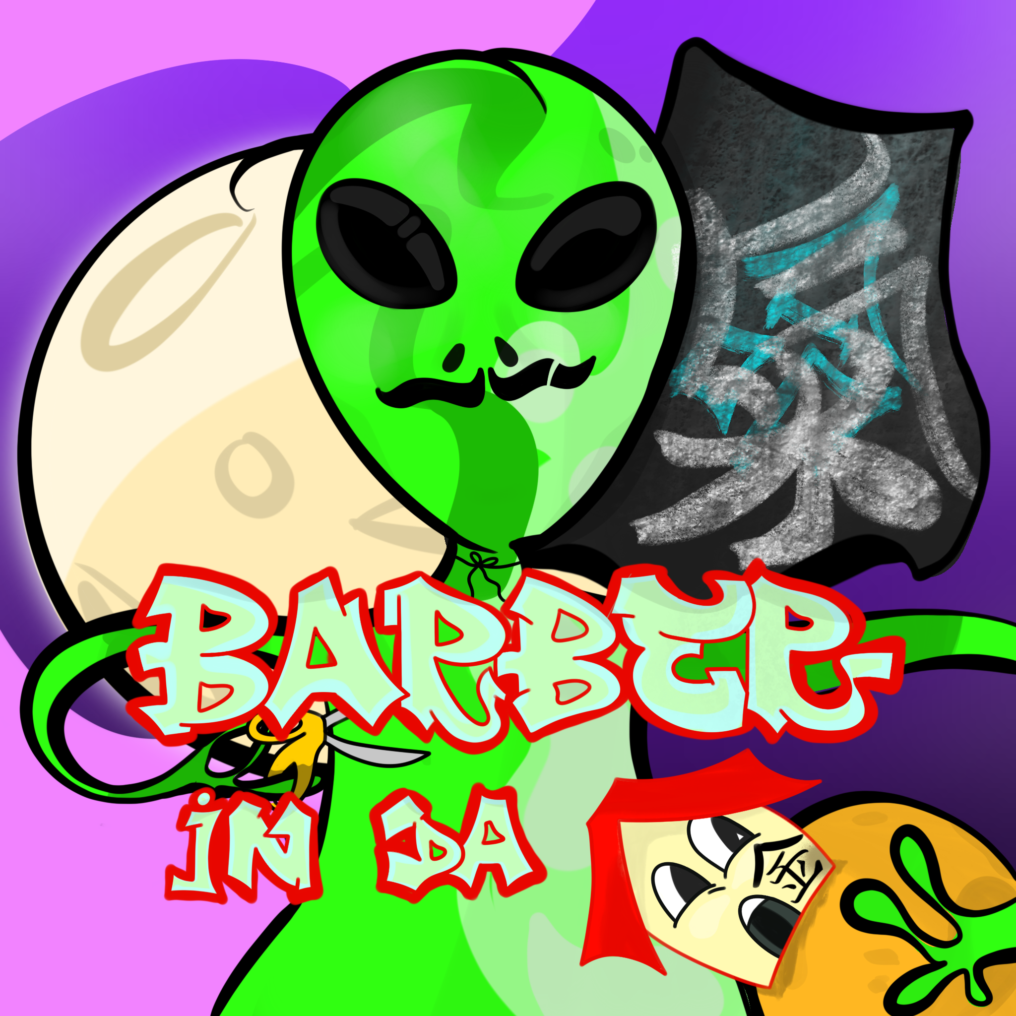 Barber in da 🏠 artist artwork dibujo draw galactic ilustration marciano martian procreate