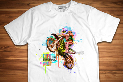 Fashionable Watercolor T-shirt Design for Biker beautiful t shirt art biker t shirt biker tshirt design fashionable best shirt graphics graphic watercolor prints t shirt illustration watercolor effect shirts watercolor tshirt for biker