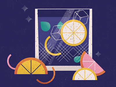 Citrus - Peachtober 2023 citrus cocktail colorful graphic design illustration peachtober