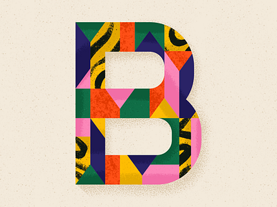 36 Days of Type 2023 - Letter B 36daysoftype abstract geometric illustration type typedesign