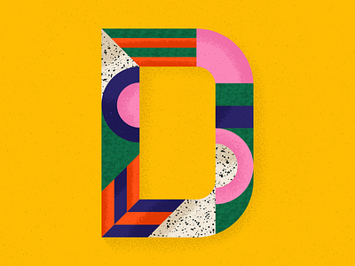 36 Days of Type 2023 - Letter D 36daysoftype abstract geometric illustration type typedesign