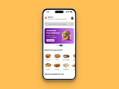 DailyUI 040 - Food Order 100daysofui app design dailyui dailyui challenge design figma food food delivery app food order order ui