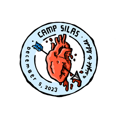 Camp Silas Heart adobe arrow blood camp design graphic design heart illustration illustrator love procreate sketch sticker tattoo vector