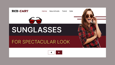 Sunglasses Hero Section animation graphic design logo ui