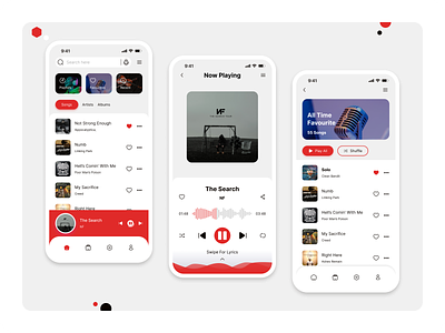 Music Player App Design android android app app design design figma iphone app iphone app design iphone application iphone user interface mobile app mobile app design mobile design mobile interface mobile ui design mobile user interface music music player music player app ui user interface design