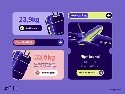 Daily Ui 011 - Flash message air airport daily ui dailyui dailyui 11 dailyui11 figma flash message graphic design green illustration procreate purple ticket travel ui